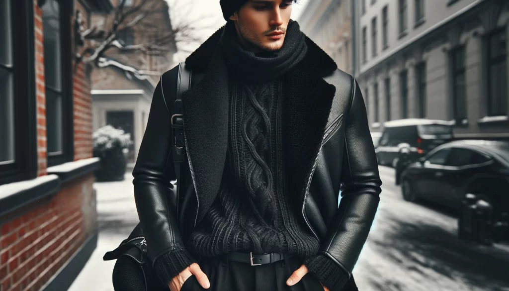 冬の黒スタイル
